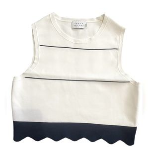 Tanya Taylor Stripe Xavier Knit Crop Top